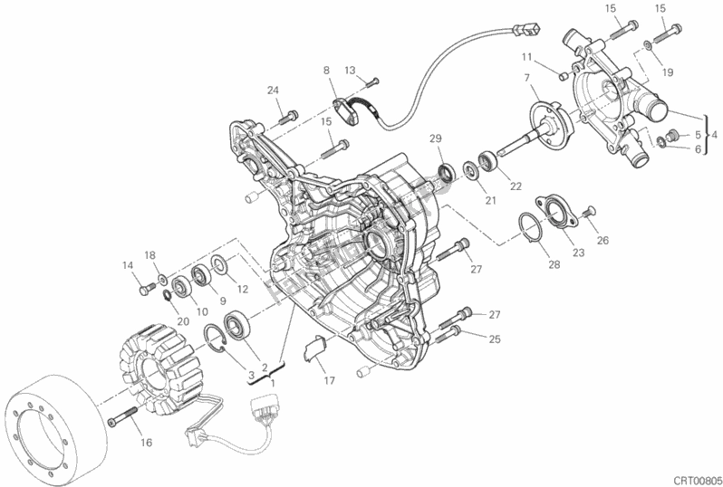 Toutes les pièces pour le Couvercle De Générateur du Ducati Hypermotard 950 Thailand 2020